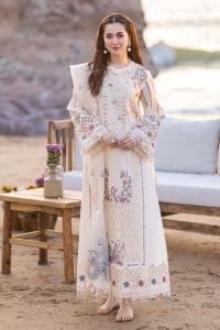 3 Piece - Lawn Embroidered Shirt With Embroidered Organza Dupatta