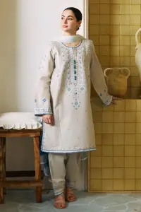 3 Piece - Lawn Embroidered Shirt With Chiffon Printed Dupatta And Trouser