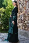 3 Piece - Unstitched Dhanak Stuff Full Embroidered Suit With Digital Printed Whool Shawl