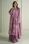 3 Piece - Unstitched Dhanak Stuff Full Embroidered Suit With Embroidered Dhanak Shawl