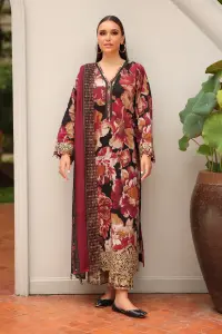 3 Piece - Unstitched Khaddar Stuff Digital Printed Suit With Printed Khaddar Shawl