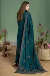 3 Piece - Unstitched Dhanak Stuff Full Embroidered Suit With Embroidered Dhanak Shawl