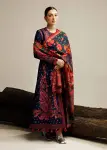 3 Piece - Unstitched Dhanak Stuff Full Embroidered Suit With Woolen Shawl