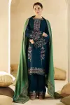 3 Piece - Unstitched Dhanak Stuff Full Embroidered Suit With Embroidered Dhanak Shawl