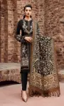 3 Piece - Unstitched Dhanak Stuff Full Embroidered Suit With Wool Shawl
