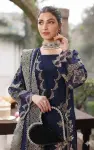 3 Piece - Unstitched Lawn Full Embroidered Shirt With Cotton Net Embroidered Dupatta