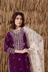 3 Piece - Lawn Embroidered Shirt With Digital Print Voil Dobby Dupatta