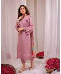 3 Piece - Unstitched Lawn Full Embroidered Shirt With Lawn Dupatta